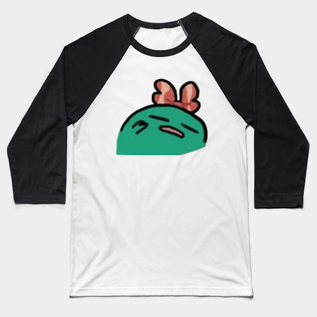 Silly Tired Blob Baseball T-Shirt by BriLovesCookies